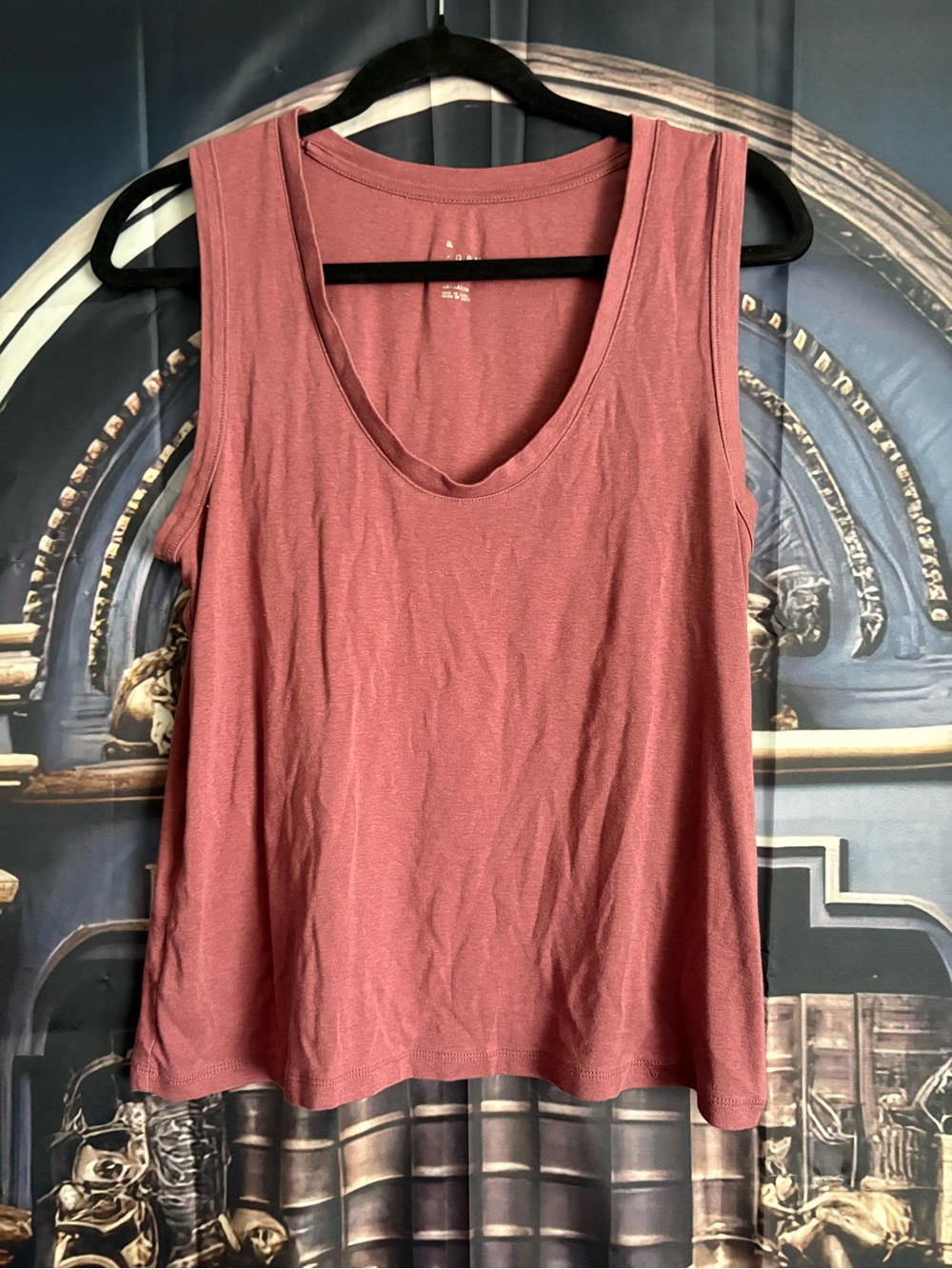 a new day Scoop Neck Tank Top - Dusty Rose